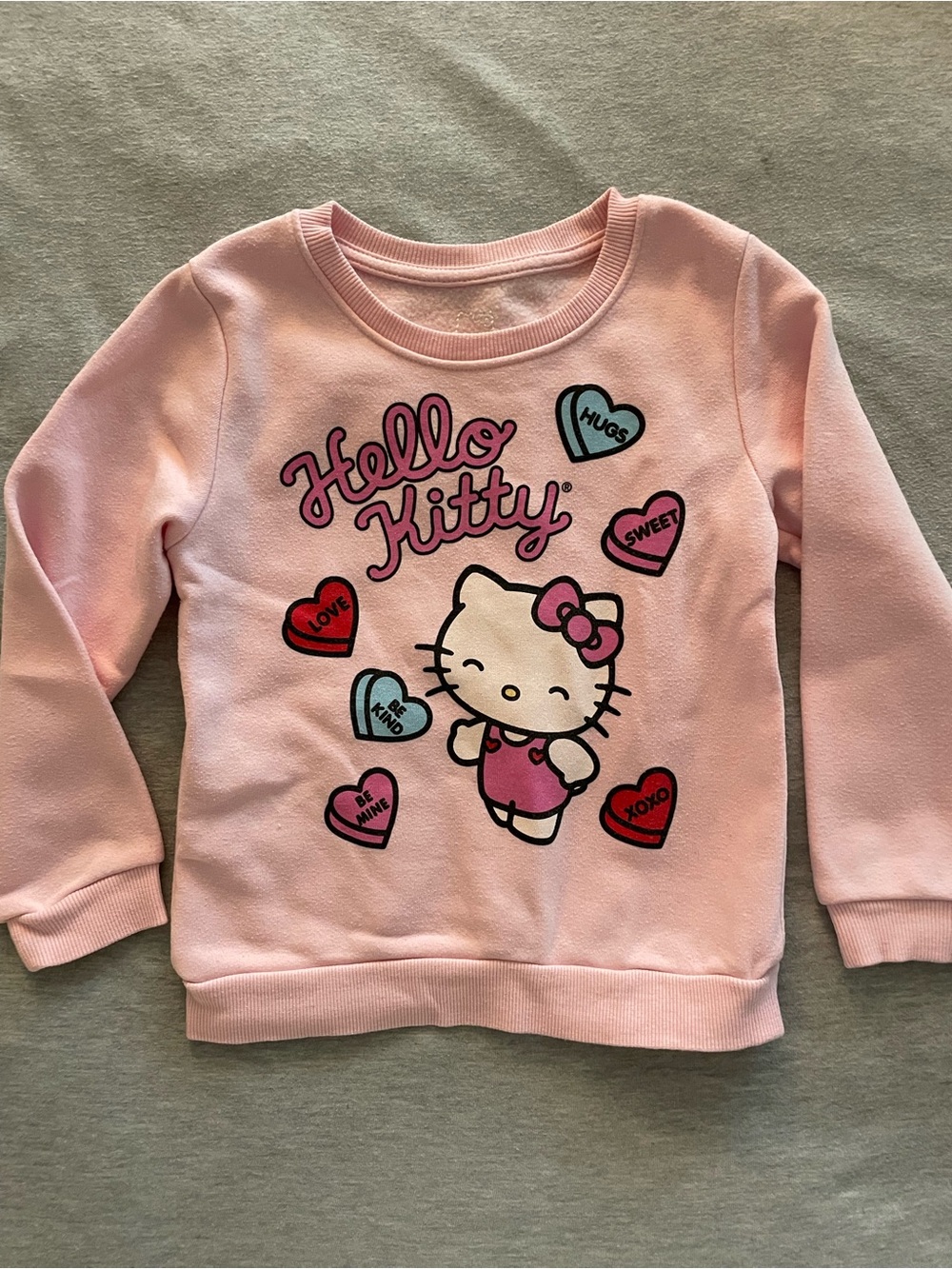 5T Kids Valentine Theme Hello Kitty Sweatshirt